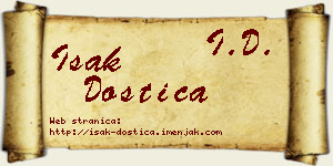 Isak Dostica vizit kartica